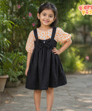 Black Layered Jumpsuit, Comfortable & Stylish (Ages 1–10)