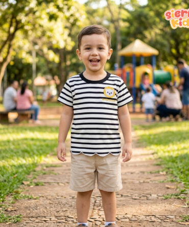 Sierra Kids Lion Black T-Shirt | Comfy & Bold (Ages 1–10)