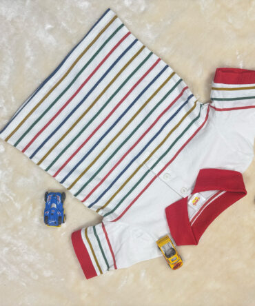 Sierra Kids Multicolor Red Polo T-Shirt | Comfy & Stylish (Ages 4–10)