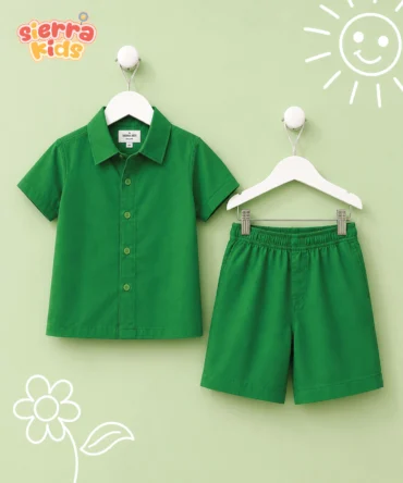 Sierra Kids Green Shirt Coord Set | Comfortable & Easy Style (Ages 4–10)