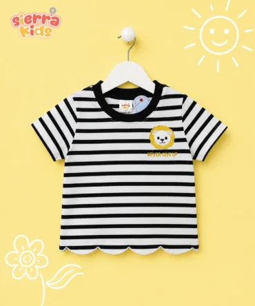 Sierra Kids Lion Black T-Shirt | Comfy & Bold (Ages 1–10)
