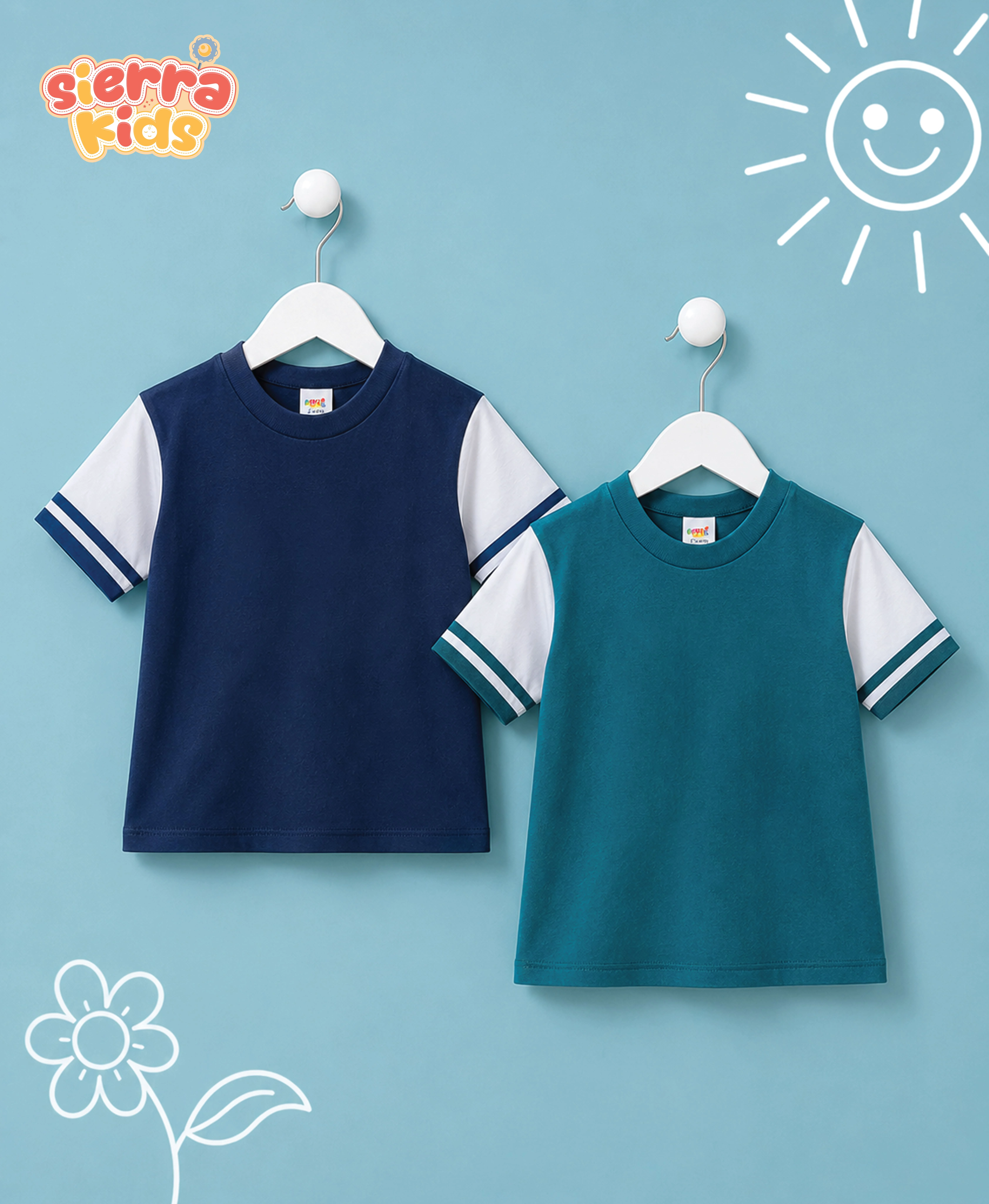 Sierra Kids Raglan T-Shirt | Green or Blue Color Options (Ages 4–10)