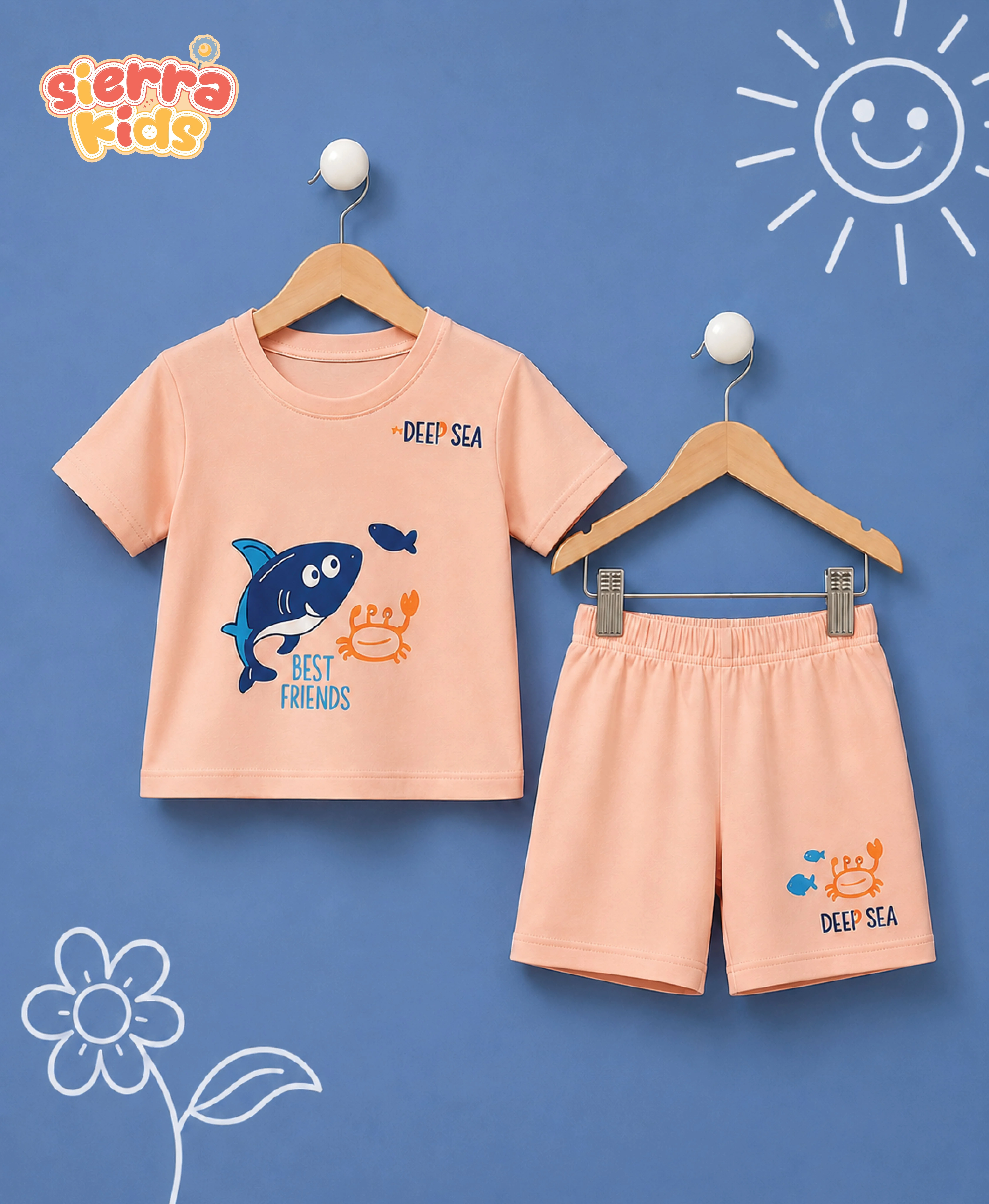 Sierra Kids Shark Loungewear Set | Soft & Cozy Everyday Comfort (Ages 4–10)