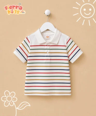 Sierra Kids Multicolor White Coord Set | Comfy & Playful (Ages 4–10)