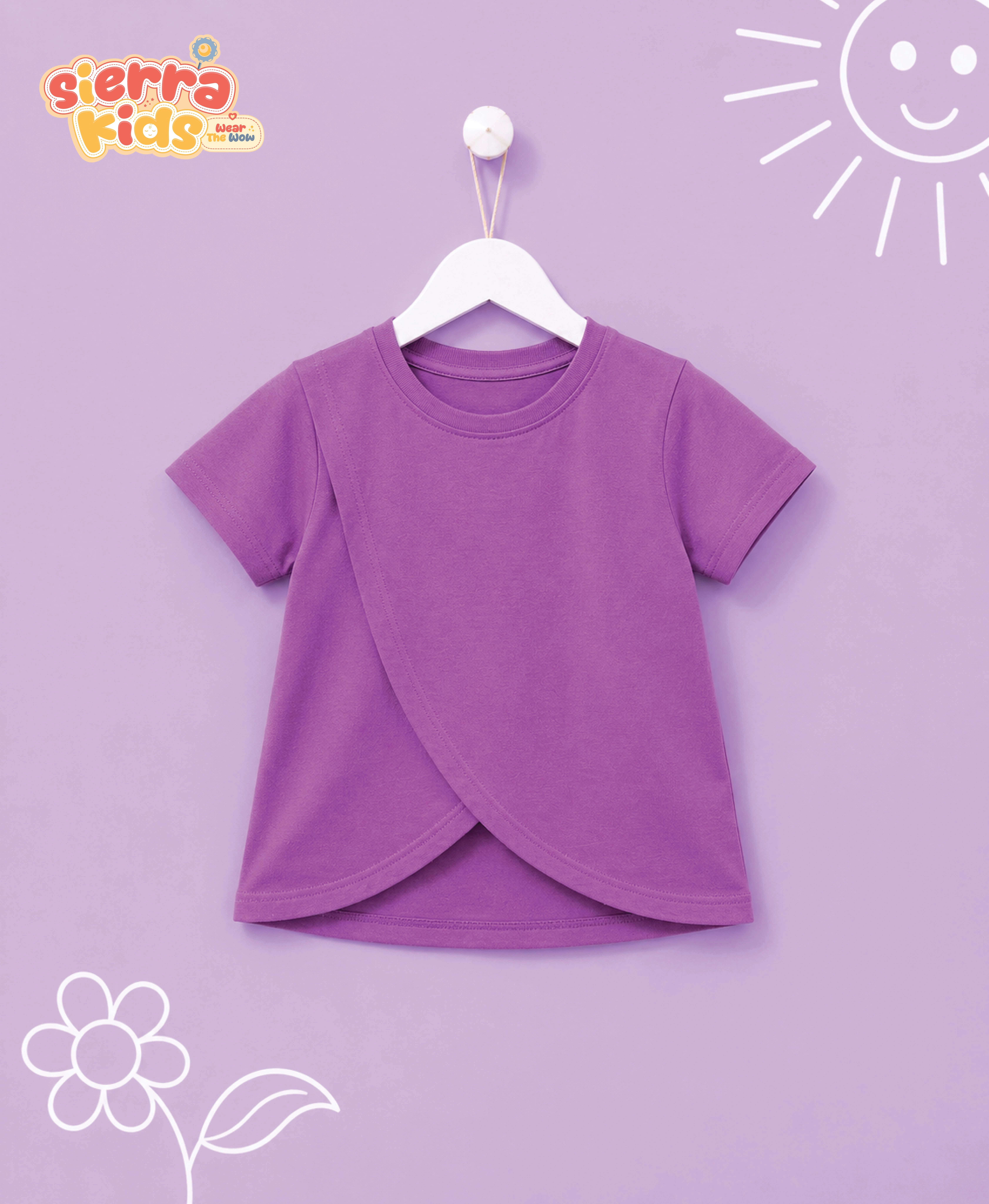 Sierra Kids Baby Slit T-Shirt | Comfy & Playful (Ages 1–10)