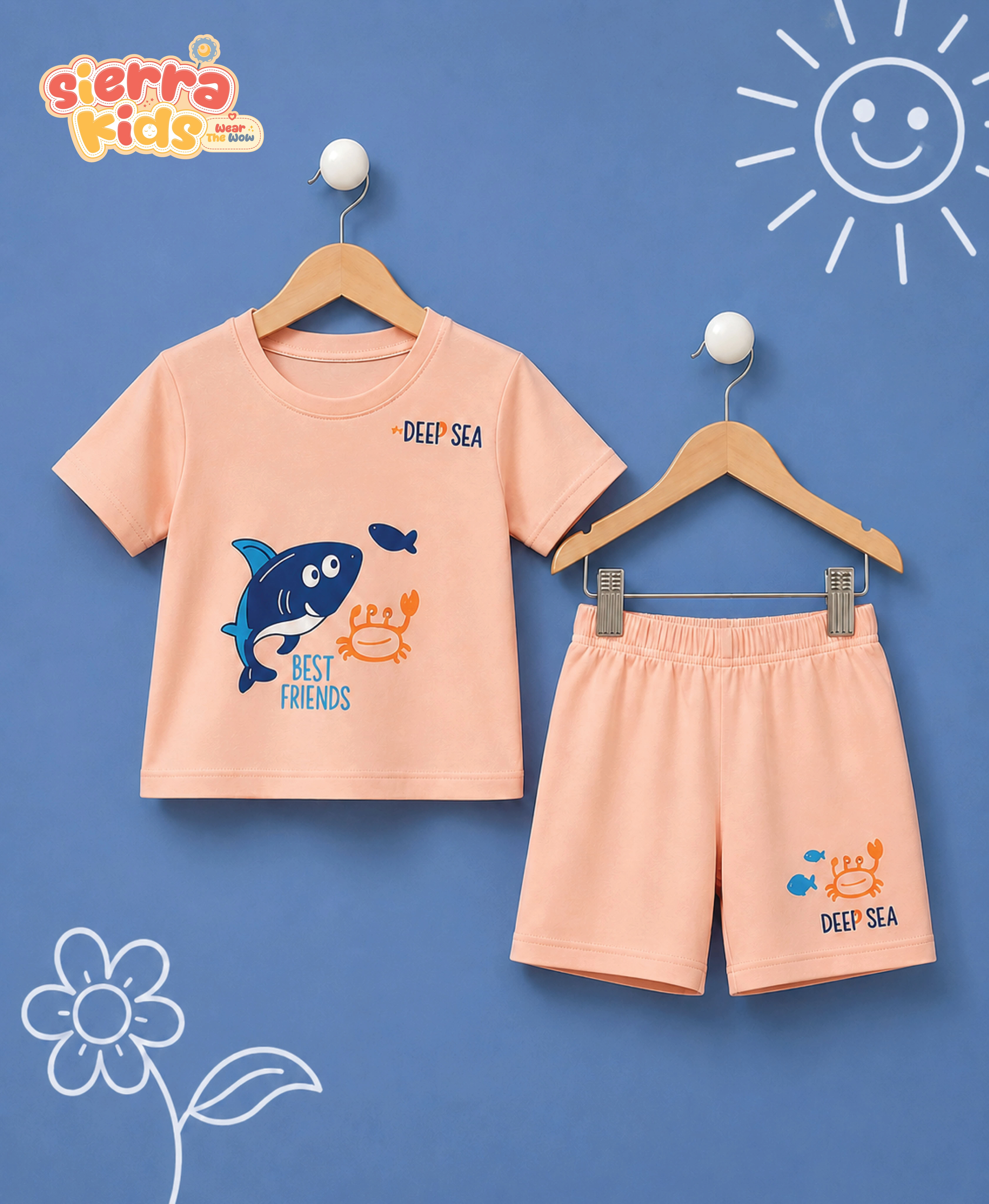 Sierra Kids Shark Loungewear Set | Soft & Cozy Everyday Comfort (Ages 4–10)